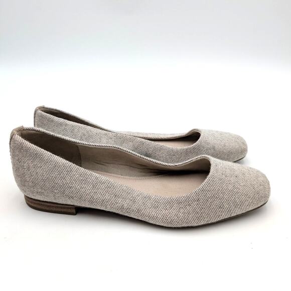Toms Briella Shimmer Twill Slip-On Ballet Flats Women's Natural Size US8 EU38.5 - Picture 3 of 10
